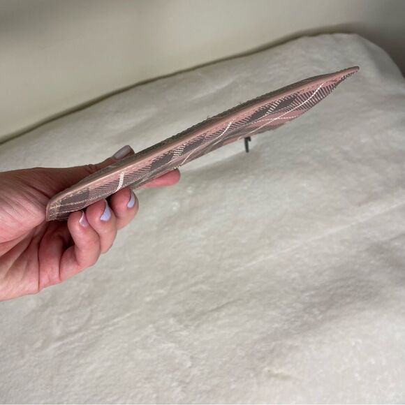 Kate Spade Wristlet Fairmount Square Slim Bee Clutch Plaid Pink No Strap - Picture 4 of 16